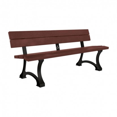 Banc plastique recyclé noir Mora Procity