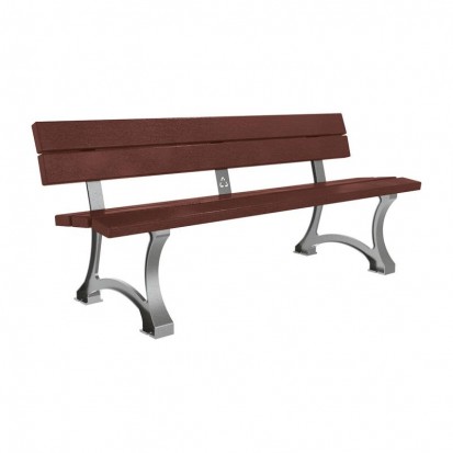 Banc plastique recyclé noir Mora Procity