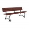 Banc plastique recyclé noir Mora Procity