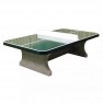 Table ping pong coins arrondis en béton vert