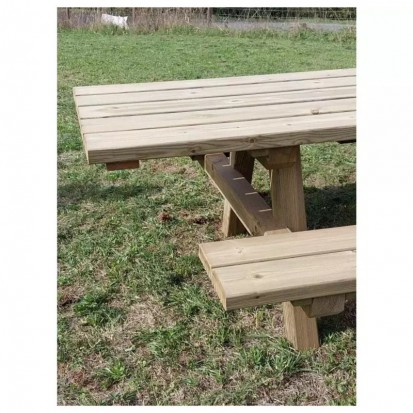 Table pique-nique en bois PMR 2,30 m