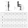 Table Noa demi-lune à dégagement latéral. Réglable en hauteur.