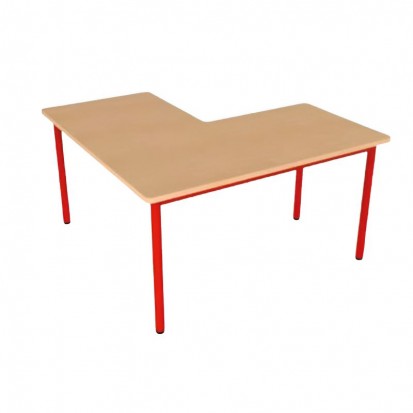 100x100x50 cm - Table scolaire modulable angle 5 pieds