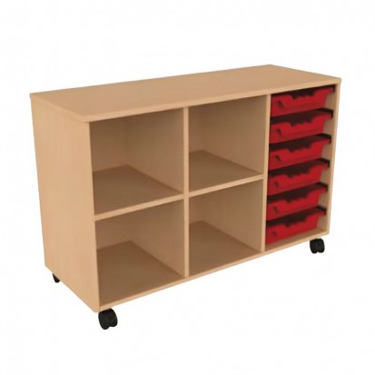 Meuble de rangement scolaire 6 bacs