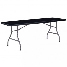 Table rectangulaire pliante noire 183 cm