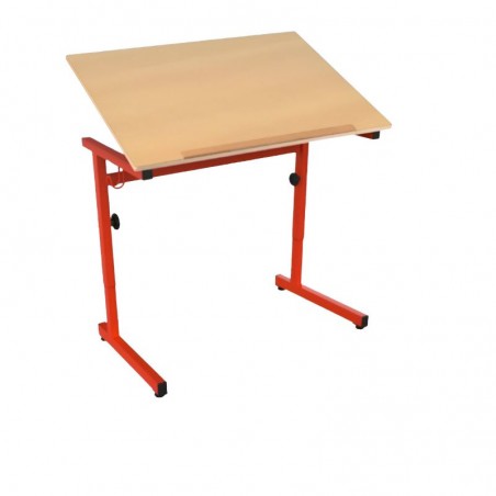 100x65 cm - Table scolaire réglable en hauteur PMR et dessin