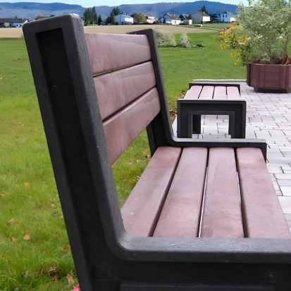 Banc de ville plastique recyclé