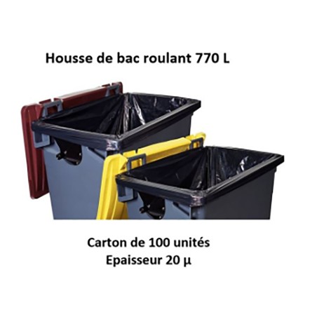 Carton 100 housses 770 L 20 µ