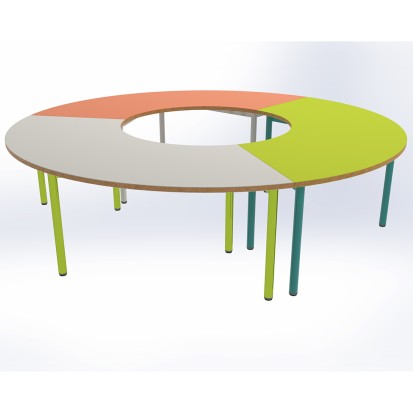 135x78 cm - Table maternelle modulable Fleur