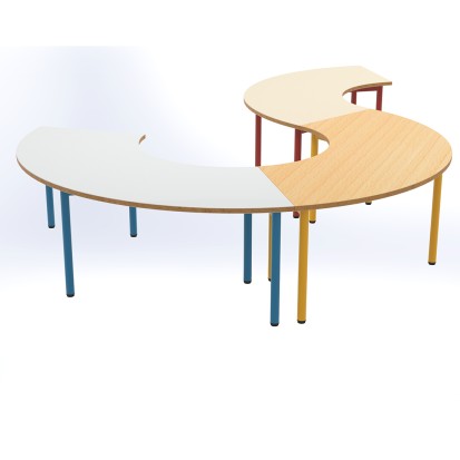 135x78 cm - Table maternelle modulable Fleur